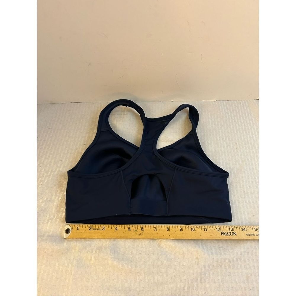 Avia Sports Bra Large 12-14 Navy Blue Racerback Keyhole High Impact Womens - Picture 3 of 5